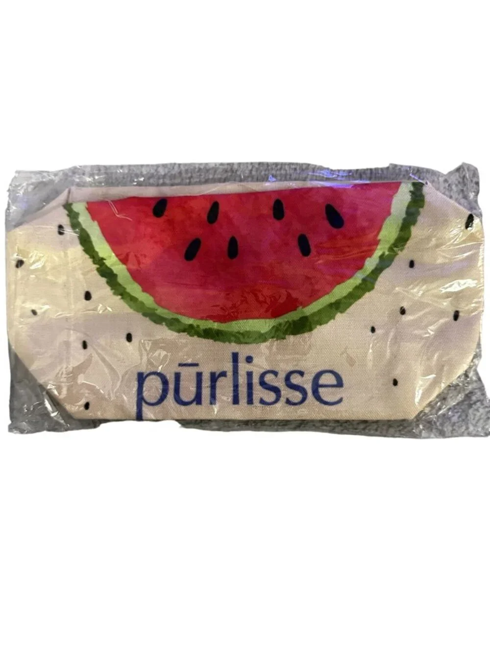 Purlisse Watermelon Zipper Cosmetics Bag Makeup Travel Cream Canvas Graphic